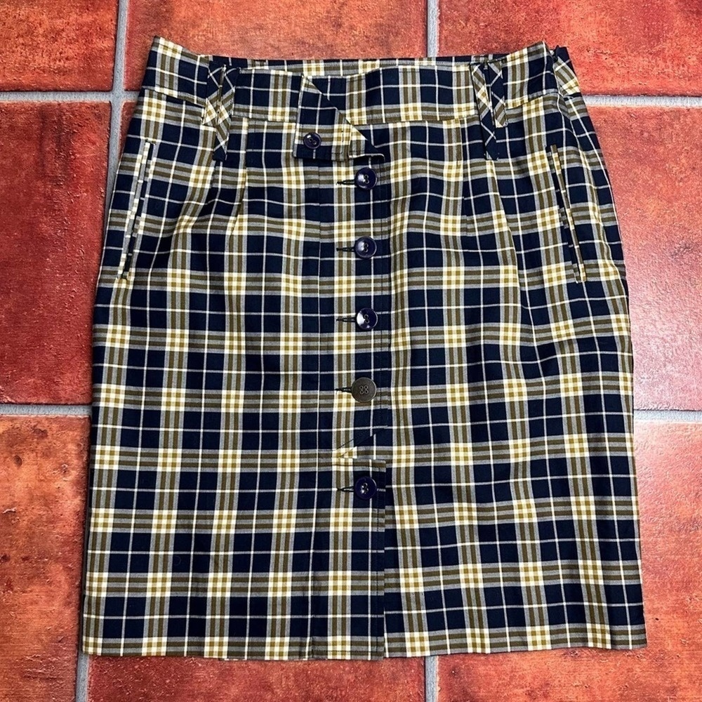 Anthropologie Odille Plaid Skirt